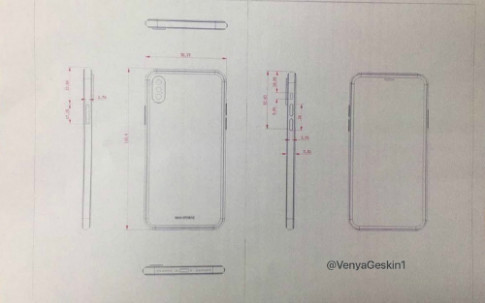 Rò rỉ bản thiết kế sơ khai của iPhone 7s Plus và iPhone 8