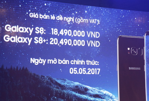 Samsung công bố giá bán Galaxy S8 và S8 tại Việt Nam