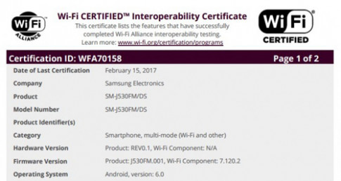 Samsung Galaxy J5 2017 rục rịch ra mắt
