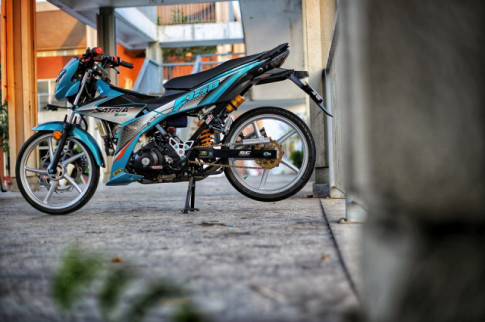 Satria 150 độ chất chơi với dàn phụ tùng đồ chơi hàng tuyển