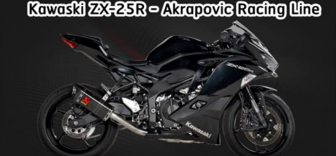 Ninja ZX-25R được bổ sung ống xả Akrapovic Racing line tăng 2.5 ngựa