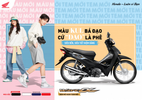 Honda Wave Alpha 2023 màu “Kul” bá đạo cứ “Dạo” là phê