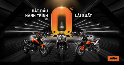 Sở hữu xe KTM dễ dàng với lãi suất trả góp 0%